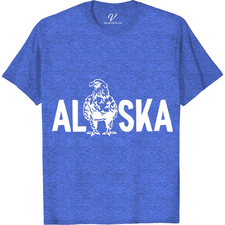 Alaska Bald Eagle Font Tee Alaska Vacation Shirts Discover the wild spirit of Alaska with our Bald Eagle Font Tee! Featuring a stunning eagle print, this T-shirt from VacationShirts.com embodies the essence of Alaskan wildlife. Perfect for outdoor adventures, bird watching, or showing your support for conservation, it's a must-have for any nature lover or American eagle enthusiast.