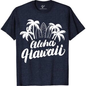 Aloha Hawaii Surf Board Tee Hawaii Vacation Shirts Embrace the Aloha spirit with our Hawaii Surf Board Tee! Featuring iconic surfboard graphics, this Aloha Tee embodies the essence of Hawaiian beachwear. Perfect for surf enthusiasts, our Surfing Apparel merges island style with surf culture. Dive into the ocean waves and showcase your love for tropical surf in this must-have T-shirt!