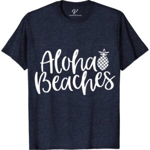 Aloha Beaches Pineapple Hawaii Tee Hawaii Vacation Shirts Embrace the spirit of paradise with our Aloha Beaches Pineapple Hawaii Tee! This tropical Hawaiian tee, featuring a vibrant pineapple graphic, is your perfect companion for beach vacations. Crafted for comfort, it embodies the Aloha State's essence, making it a must-have in your Hawaiian beachwear and pineapple print shirt collection.