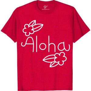 Aloha Simple Floral Font Tee Hawaii Vacation Shirts Embrace island vibes with our Aloha Simple Floral Font Tee from VacationShirts.com. This tropical print shirt features stunning Hawaiian floral typography, blending casual summer top comfort with beach style elegance. Perfect for women seeking botanical print tees, it's the ultimate in floral font t-shirts and island style clothing.