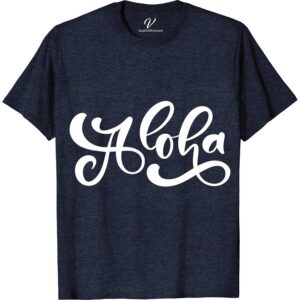 Aloha Wavy Calligraphy Hawaii Tee Hawaii Vacation Shirts Embrace the Aloha spirit with our Hawaii Tee, featuring unique wavy calligraphy that captures the essence of Hawaiian Islands. This Aloha Shirt Calligraphy design blends tropical calligraphy clothing charm with beach style typography, making it the perfect Hawaiian tee design for any Aloha beachwear enthusiast. Dive into casual Hawaii calligraphy top elegance today!