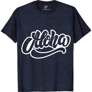 Aloha Calligraphy Hawaii Tee Hawaii Vacation Shirts Discover the essence of island paradise with our Aloha Calligraphy Hawaii Tee. Crafted for those who adore Hawaiian style, this casual Aloha tee blends elegant calligraphy with tropical vibes. Perfect for beach days or casual outings, it's a must-have piece of Aloha script t-shirt that radiates Hawaiian island wear charm.