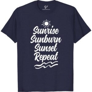 Sunset Sunburn Sunset Repeat Tee Hawaii Vacation Shirts Embrace summer vibes with our Sunset Sunburn Sunset Repeat Tee! Perfect for beach lovers and sunset admirers, this casual summer top features a vibrant sunset graphic and playful sunburn slogan. Ideal for any outdoor adventure or tropical getaway, it's a must-have for your summer tee collection. Dive into fun with style!