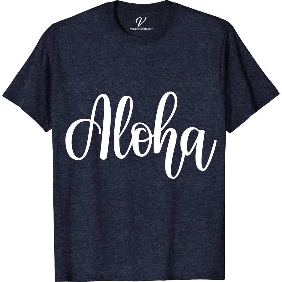 Aloha Calligraphy Hawaii Vacation Tee Hawaii Vacation Shirts Discover the essence of paradise with our Aloha Calligraphy Hawaii Vacation Tee. Crafted for the ultimate Hawaiian vacation, this shirt blends elegant Hawaiian calligraphy with vibrant Aloha spirit. Perfect for beachwear or exploring the Aloha State, it's your go-to tropical vacation apparel. Embrace Hawaiian style and make every moment unforgettable.
