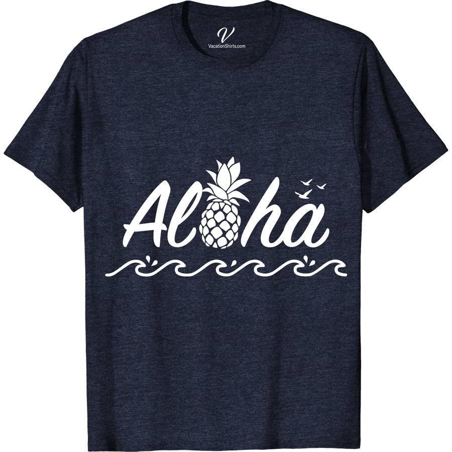 Aloha Waves Hawaii Calligraphy Tee Hawaii Vacation Shirts Embrace the Aloha spirit with our Hawaii Calligraphy Tee! Featuring unique Hawaiian calligraphy and captivating Aloha waves, this shirt embodies tropical elegance. Crafted for beach lovers, our Aloha Graphic Tee merges Hawaiian style with ocean wave charm, making it a must-have for your Hawaiian Islands-inspired wardrobe. Dive into Aloha spirit wear today!