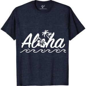 Aloha Hibiscus Waves Hawaii tee Hawaii Vacation Shirts Embrace the Aloha spirit with our Aloha Hibiscus Waves Hawaii Tee from VacationShirts.com. This Hawaiian beachwear masterpiece blends the iconic hibiscus flower with surf-style waves, embodying island life fashion. Perfect for any casual Hawaii outing, this tropical t-shirt design radiates Aloha spirit apparel charm. Dive into Hawaiian hibiscus clothing elegance today!