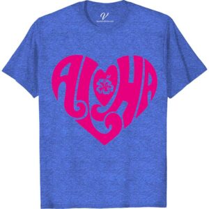 Aloha Heart Flower Hawaii Tee Hawaii Vacation Shirts Embrace the Aloha spirit with our Aloha Heart Flower Hawaii Tee from VacationShirts.com. This tropical floral tee, featuring a unique Hawaiian print top design, embodies island style clothing at its best. Perfect for beach vacations or as everyday Aloha wear, it's a Hawaiian love tee that radiates warmth and joy.