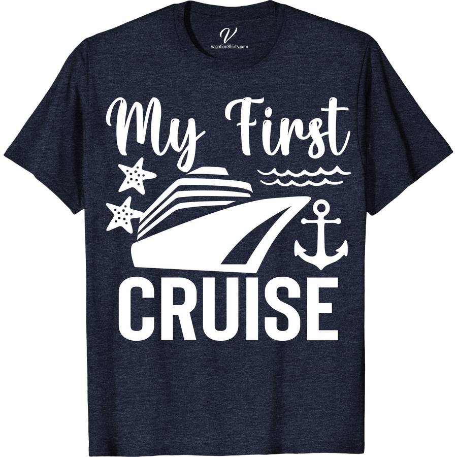 First-Time Cruiser Celebration Tee by VacationShirts Classic Cruise Vacation Shirts Celebrate your inaugural cruise with VacationShirts.com's First-Time Cruiser Celebration Tee! Perfect for newbie cruisers, this shirt is your ideal companion for ocean voyages and sailing adventures. Embrace the nautical celebration with our exclusive design, making your first cruise unforgettable. Join the cruising vacation shirt trend and make memories in style!