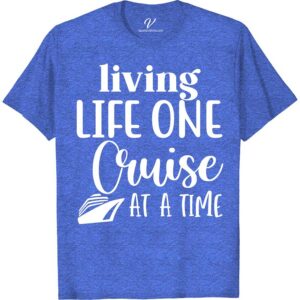 VacationShirts.com's 'One Cruise At A Time' Tee Classic Cruise Vacation Shirts Dive into your next voyage with VacationShirts.com's 'One Cruise At A Time' Tee! Perfect for families, this nautical-themed t-shirt enhances your cruise wear collection. Crafted for matching cruise shirts enthusiasts, it's your go-to for ocean-themed apparel. Embrace tropical vibes and stylish cruise outfit ideas with this essential vacation tee.