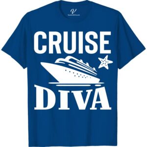 Dazzling Cruise Diva Getaway T-Shirt by VacationShirts Cruise Vacation Shirts Set sail in style with the Dazzling Cruise Diva Getaway T-Shirt from VacationShirts.com! Perfect for any vacation, this shirt combines cruise fashion with comfort. Featuring a dazzling design, it's the ultimate travel shirt for beachwear or exploring. Embrace your inner cruise diva with this essential holiday shirt!