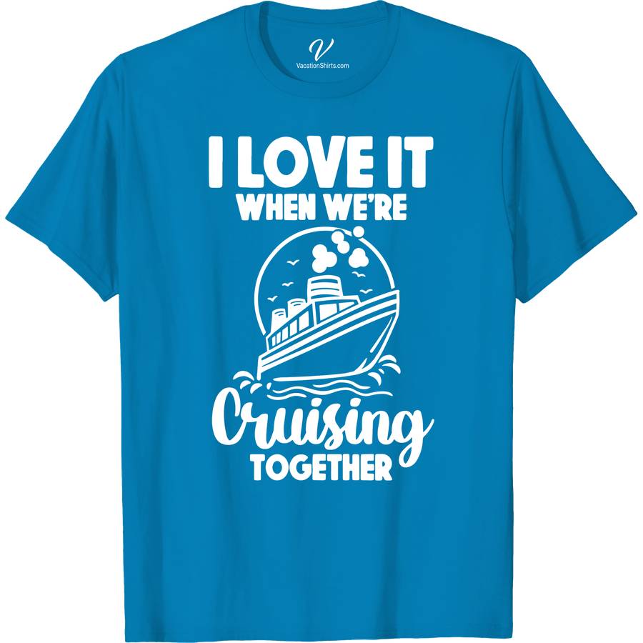 VacationShirts.com's 'Cruise Love Duo' Tee Couples Cruise Shirts Set sail in style with VacationShirts.com's 'Cruise Love Duo' Tee! Perfect for couples, these matching cruise tees blend romance and adventure. Ideal for any nautical journey, from honeymoon sails to love boat escapades, this couple vacation apparel is your go-to for memorable cruise wear. Embrace the sea in unity!
