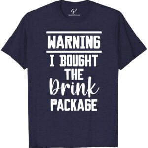 VacationShirts.com: 'Drink Package Warning' Tee Cruise Vacation Shirts Dive into fun with VacationShirts.com's 'Drink Package Warning' Tee! Perfect for cruise lovers and beach bar hoppers, this humorous vacation tee blends style with laughter. Ideal for any booze cruise or tropical getaway, it's the ultimate party cruise clothing. Warn and entertain in one with this must-have alcohol warning shirt!