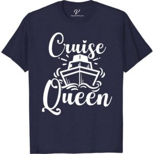 Queen of Cruises Elegant Calligraphy Tee Classic Cruise Vacation Shirts Embrace the essence of nautical elegance with our Queen of Cruises Elegant Calligraphy Tee. Perfect for the stylish sea voyager, this luxury cruise wear merges sophisticated sailing attire with maritime calligraphy design. Crafted for upscale cruise t-shirts lovers, it's the ultimate in ocean-themed elegant tops. Set sail in style!