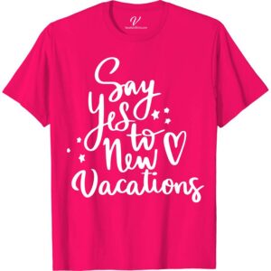 Yes To New Vacations Tee Vacation Shirts Discover the ultimate travel companion with the Yes To New Vacations Tee from VacationShirts.com. Perfect for wanderlust enthusiasts, this adventure shirt blends style and comfort. Featuring vibrant holiday graphics, it's your go-to for summer vacations, road trips, and exploring new destinations. Embrace your love for travel-themed clothing today!