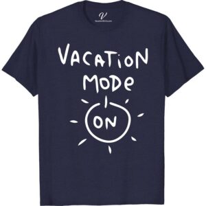 Vacation Mode On Calligraphy Tee Vacation Shirts Embrace your wanderlust with our Vacation Mode On Calligraphy Tee! Perfect for beach getaways or city adventures, this summer calligraphy top features unique, hand-drawn designs that scream relaxation and holiday spirit. Whether you're in travel or tropical vacation mode, this shirt is your go-to for stylish, laid-back vibes.
