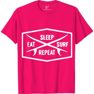 Eat Sleep Surf Repeat Tee Vacation Shirts Dive into the surf lifestyle with our Eat Sleep Surf Repeat Tee from VacationShirts.com. Perfect for wave riders, this ocean-inspired tee embodies the essence of beachwear clothing. Crafted for comfort and style, it's the ultimate gift for surf lovers, blending coastal fashion with casual surfwear. Live the surf dream!