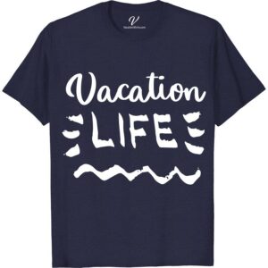 Vacation Life Waves Tee Vacation Shirts Dive into summer with the Vacation Life Waves Tee from VacationShirts.com. This ocean-inspired apparel blends surf style with coastal fashion, featuring a stunning sea wave design. Perfect for any beach or tropical vacation, this casual beach tee embodies the nautical theme, making it a must-have for your summer wardrobe.