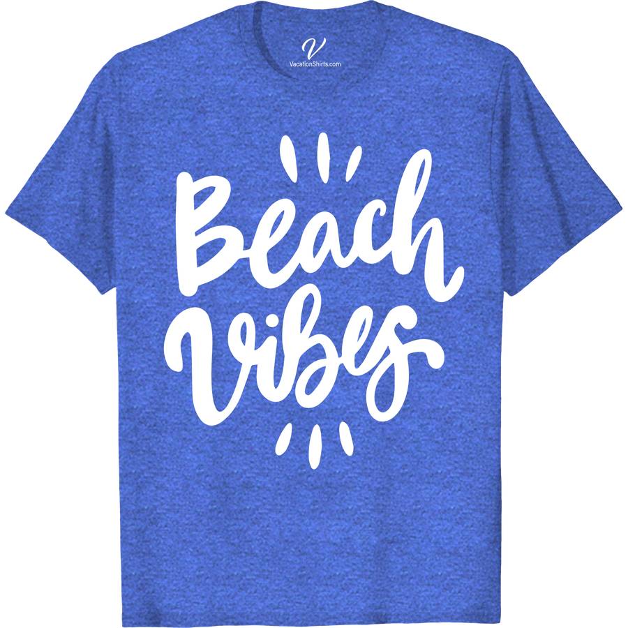 Beach Vibes Vacation Summer Tee Vacation Shirts Dive into summer with our Beach Vibes Vacation Summer Tee from VacationShirts.com! This tropical beachwear masterpiece blends casual beach shirts' comfort with surf style tees' flair. Featuring unique summer tee designs, it's the perfect addition to your coastal apparel collection. Embrace vacation vibes clothing and ocean-themed t-shirts for unforgettable beach holidays.