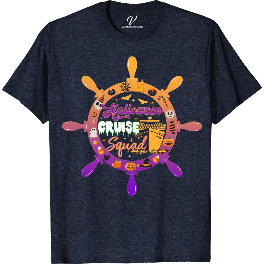 Squad-Ready Halloween Cruise Tee by VacationShirts Halloween Cruise Shirts Set sail in style with VacationShirts.com's Squad-Ready Halloween Cruise Tee! Perfect for groups, this custom tee blends spooky vibes with cruise comfort. Featuring personalized options, it's ideal for family or squad Halloween outings. Elevate your Halloween themed cruise wear with our matching, spooky squad cruise tops. Get yours now!