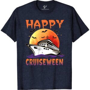 Happy Cruiseween Ltd. Halloween Voyage Tee Halloween Cruise Shirts Set sail on a spooky adventure with the Happy Cruiseween Ltd. Halloween Voyage Tee from VacationShirts.com! This unique nautical Halloween outfit blends sea monster mysteries and pirate ghost tales into one captivating design. Perfect for any Halloween cruise, it's the ultimate ocean-themed apparel for your eerie sailing escapades.