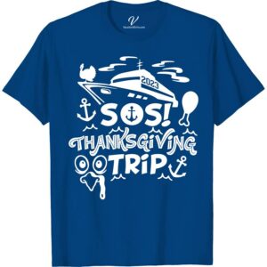 SOS Thanksgiving Cruise Tee: Holiday Voyage Wear Thanksgiving Cruise Shirts Set sail in style with our SOS Thanksgiving Cruise Tee! Perfect for your holiday voyage, this festive cruise clothing combines comfort with Thanksgiving spirit. Featuring unique nautical Thanksgiving designs, it's the ultimate addition to your Thanksgiving travel tees collection. Embrace the festive season on the sea with this essential holiday cruise outfit!