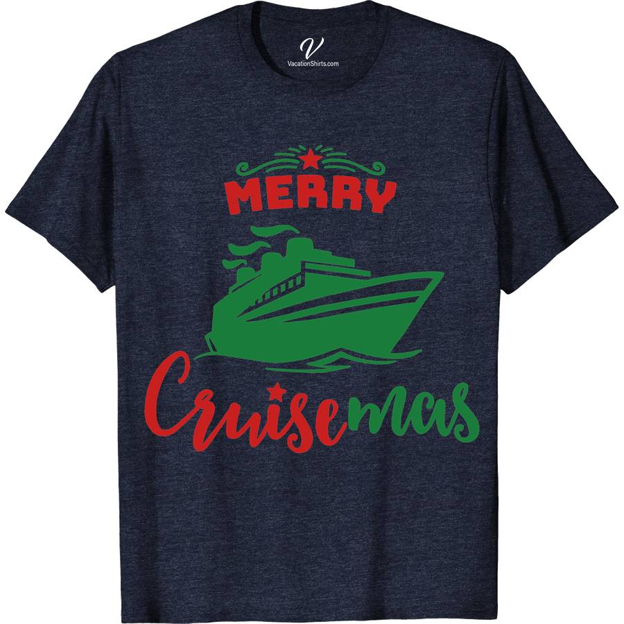 VacationShirts.com's Merry Cruisemas Tee Christmas Cruise Shirts Celebrate the holidays at sea with VacationShirts.com's Merry Cruisemas Tee! Perfect for the whole family, this festive cruise wear blends nautical Christmas charm with tropical vibes. Ideal for any holiday cruise, it's the ultimate Christmas themed cruise gear. Make your cruise vacation memorable with this unique, joyful apparel!