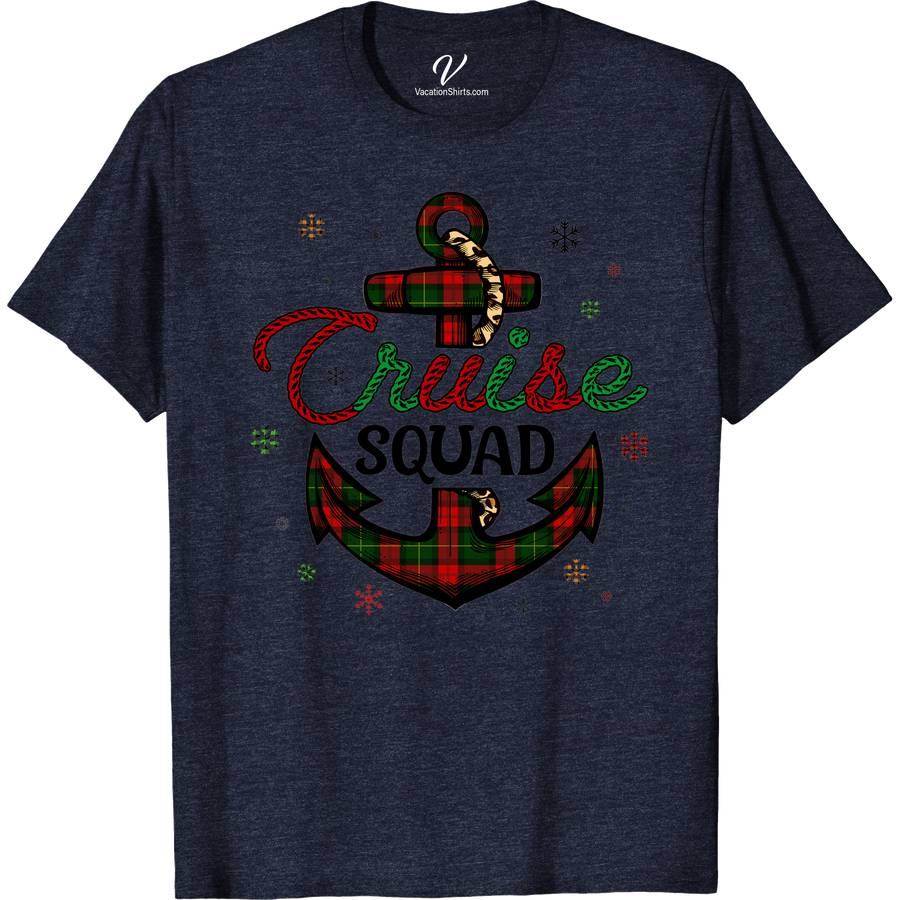 Cruise Squad Xmas Voyage Tee from VacationShirts Christmas Cruise Shirts Set sail in style this holiday season with our Cruise Squad Xmas Voyage Tee from VacationShirts.com! Perfect for the whole family, these matching group tees feature custom nautical Christmas designs, making them ideal for any tropical Christmas cruise. Embrace the festive spirit on the high seas with our unique, comfortable cruise apparel!