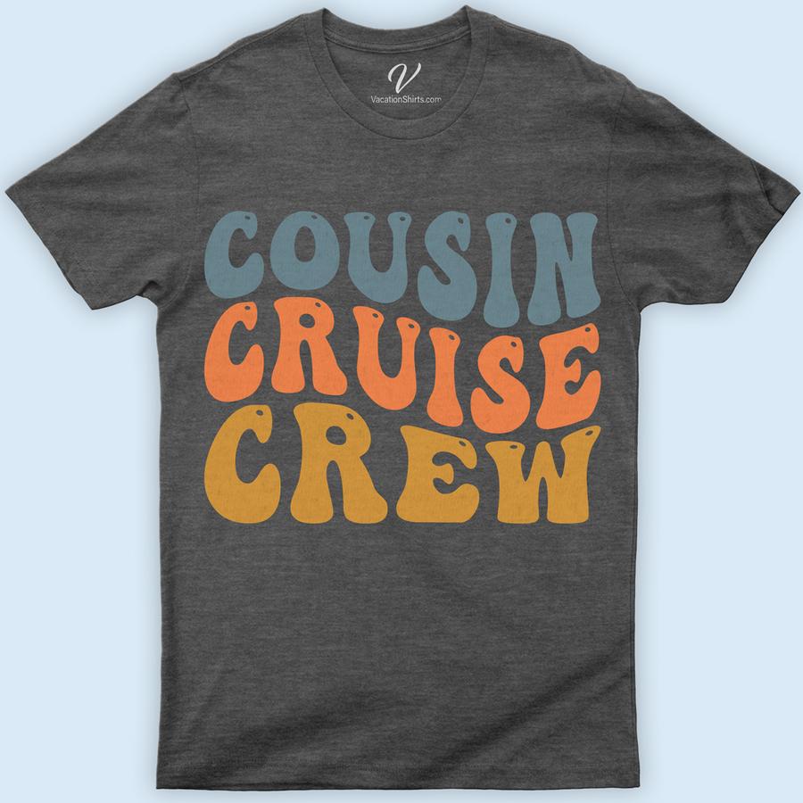 Cousin Cruise Crew - Family Vacation Group Fun Tee Family Cruise Shirts Embark on your family adventure with our Cousin Cruise Crew Tee from VacationShirts.com! Perfect for group travel, these matching family vacation shirts bring fun and unity to your cruise wear. Customize for your family cruise, making every moment memorable. Ideal for cousin vacations, our tees are the ultimate personalized group cruise gear.
