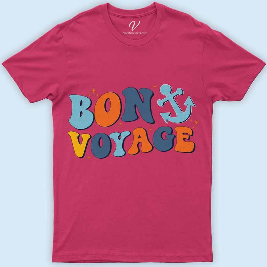 Bon Voyage Anchor & Stars Graphic Travel Tee Classic Cruise Vacation Shirts Embark on your next adventure with the Bon Voyage Anchor & Stars Graphic Travel Tee from VacationShirts.com. This nautical-themed shirt combines maritime fashion with explorer spirit, featuring a captivating anchor and stars design. Perfect for sailing enthusiasts or vacation-goers, it's the ultimate journey t-shirt for every maritime adventurer.