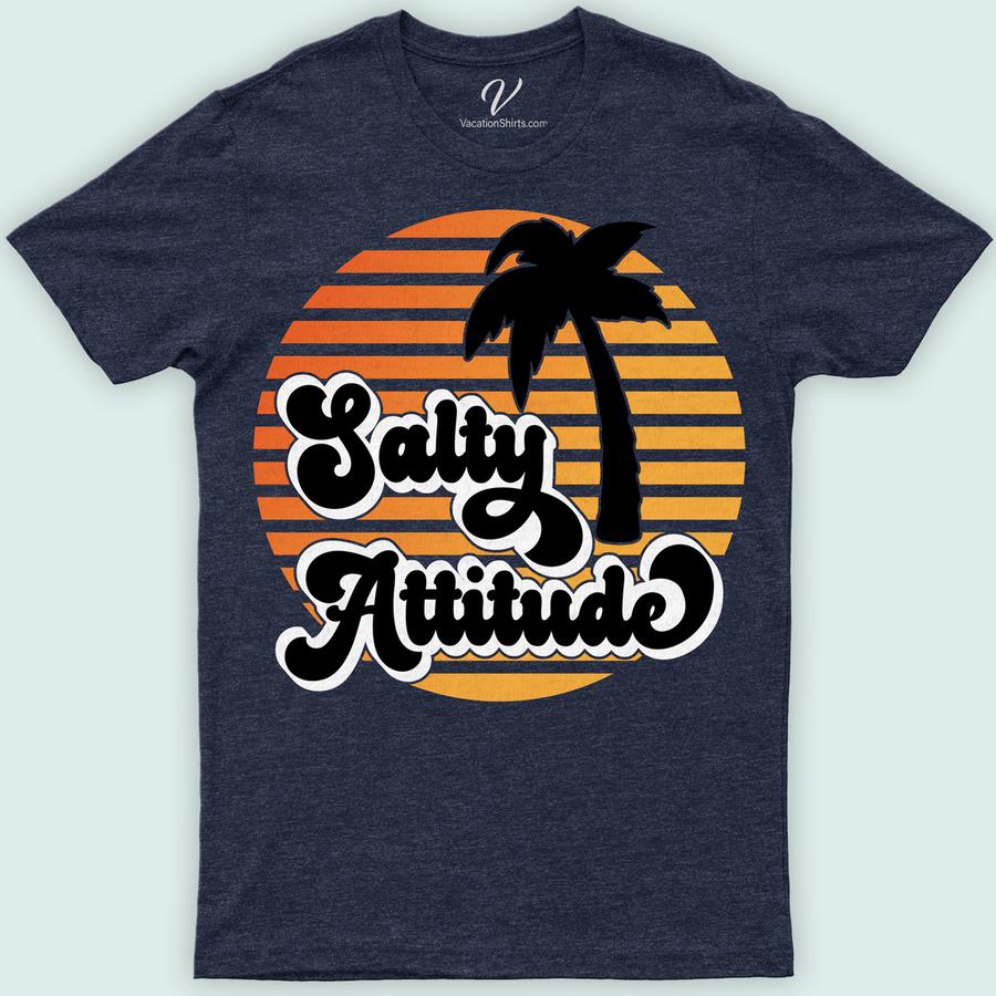 Tropical Palm Sunset Salty Attitude Casual Vacation Tee Classic Vacation Shirts Dive into vacation mode with our Tropical Palm Sunset Salty Attitude Tee from VacationShirts.com. Perfect for summer escapades, this beach casual wear blends vibrant tropical sunset tees with cool palm tree graphics. Embrace your salty attitude in style with this essential piece of summer vacation clothing. Ideal for any casual vacation outfit!