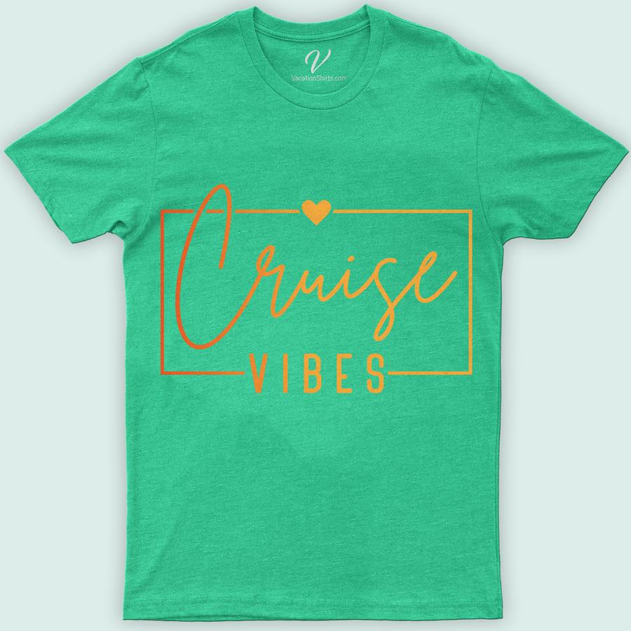 Cruise Vibes Heart Graphic Casual Vacation Tee Classic Cruise Vacation Shirts Set sail in style with Cruise Vibes Heart Graphic Tee from VacationShirts.com. Perfect for any sea adventure, this casual vacation wear blends nautical charm with a tropical twist. Featuring a captivating heart graphic, it's the ultimate addition to your summer cruise outfits. Embrace ocean vibes and make your beach vacation unforgettable.