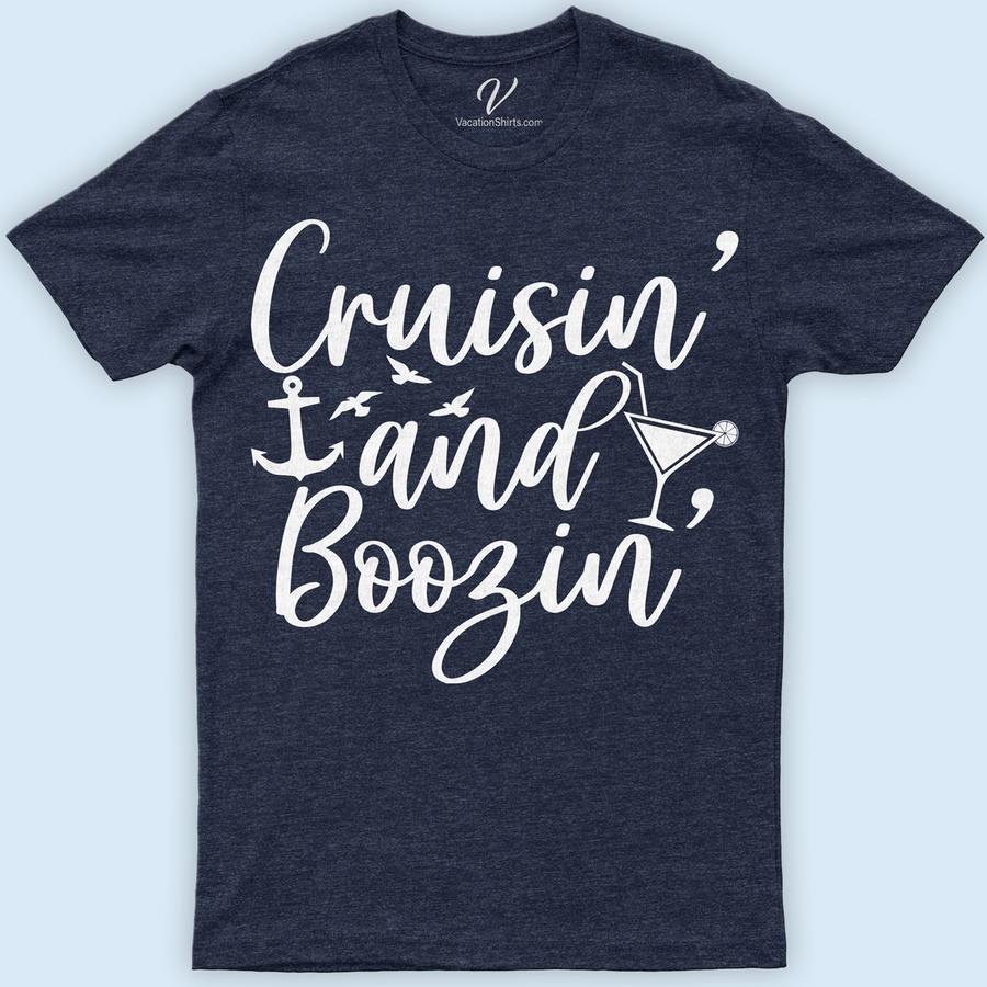 Cruisin' and Boozin' Fun Vacation Tee from VacationShirts.com Boozy Cruise Vacation Shirts Dive into fun with our Cruisin' and Boozin' Fun Vacation Tee from VacationShirts.com! Perfect for beach parties, sunset cruises, or just lounging, this shirt blends humor and style. Featuring vibrant, tropical designs, it's the ultimate in casual vacation wear. Embrace the spirit of summer with this essential piece for any cruise, boating adventure, or tropical getaway.
