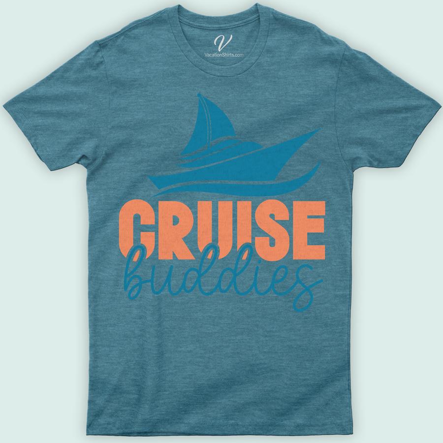 Cruise Buddies Graphic Tee - Nautical Friendship Themed T-Shirt from VacationShirts.com Classic Cruise Vacation Shirts Set sail in style with our Cruise Buddies Graphic Tee! Perfect for group cruises, this nautical friendship-themed t-shirt from VacationShirts.com embodies the spirit of the ocean. Crafted for cruise vacation enthusiasts, our matching cruise shirts celebrate camaraderie with vibrant, nautical-themed apparel. Anchor your best friend cruise memories in these exclusive ocean-themed t-shirts!