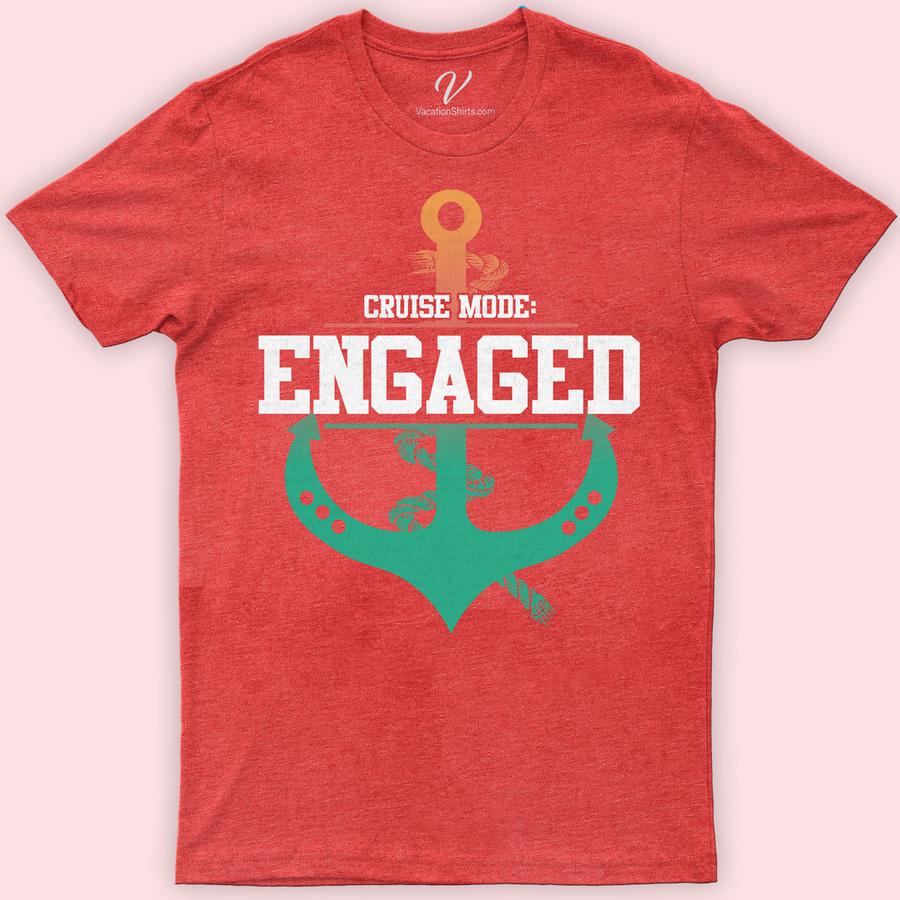 Cruise Mode: Engaged - Nautical Anchor & Wheel Vacation Tee Classic Cruise Vacation Shirts Set sail in style with "Cruise Mode: Engaged" - your ultimate nautical vacation tee. Featuring a striking anchor and wheel design, this versatile shirt is perfect for any maritime adventure. Ideal for both men and women, it's the quintessential addition to your cruise wear, blending nautical theme apparel with ocean voyage flair.