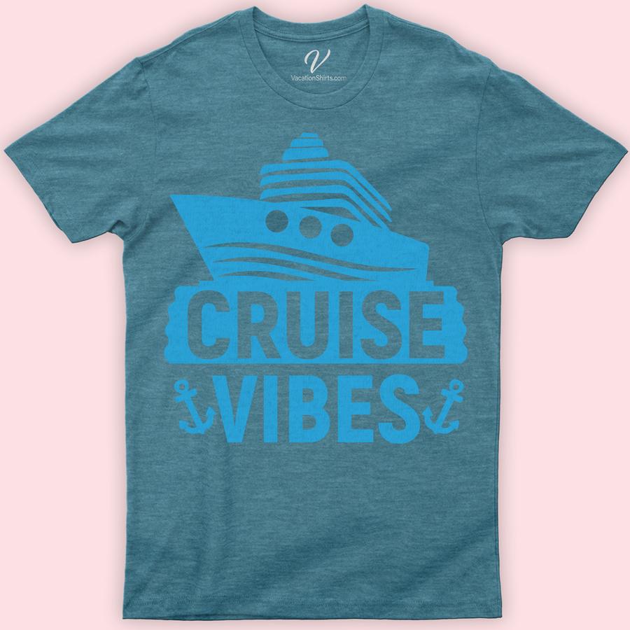 Ocean Liner 'Cruise Vibes' Casual Vacation Tee - Nautical Theme Comfort Wear Classic Cruise Vacation Shirts Dive into your next sea adventure with the 'Cruise Vibes' Casual Vacation Tee from VacationShirts.com. Perfectly blending nautical theme shirts with maritime fashion wear, this ocean liner apparel is your go-to for cruise vacation wear. Experience unparalleled comfort with our nautical comfort tees, designed for every sailor at heart. Embrace the cruise vibes and set sail in style!
