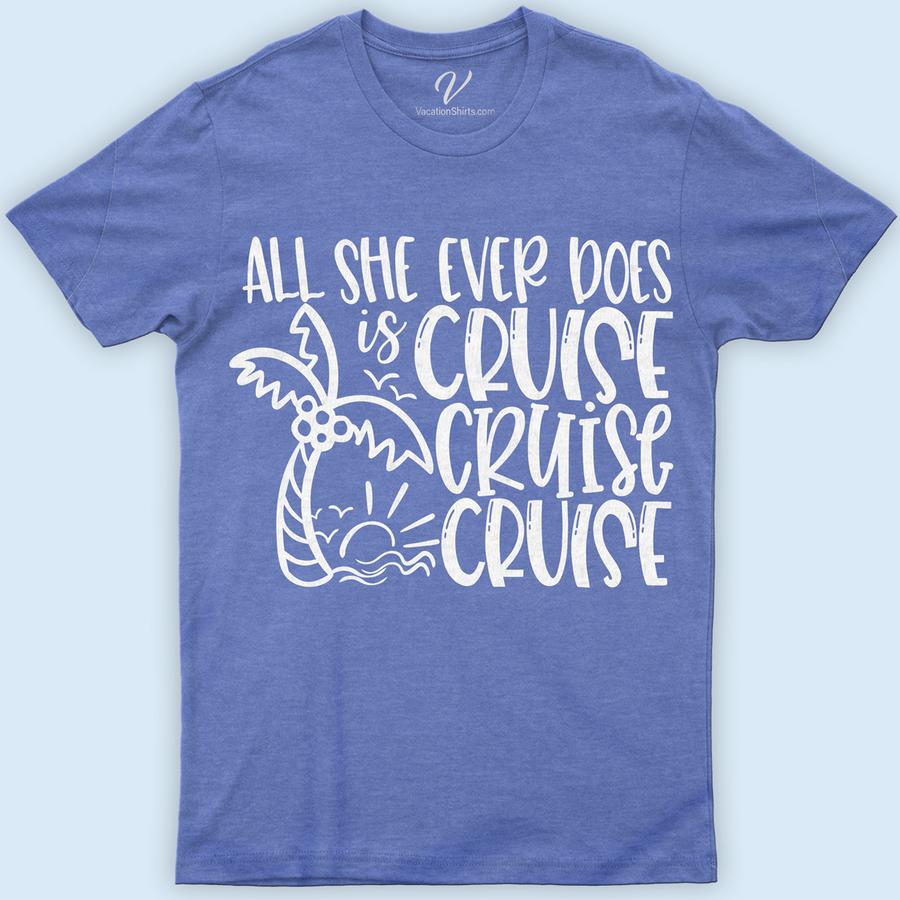 Endless Cruise Passion - Tropical Getaway Graphic Tee Classic Cruise Vacation Shirts Dive into summer with the Endless Cruise Passion Tee from VacationShirts.com. This tropical getaway graphic tee captures the essence of beach vacations and nautical adventures. Featuring a stunning oceanic design, it's the perfect addition to your cruise apparel and summer getaway clothing. Embrace cruise ship fashion with this vibrant, tropical tee design.