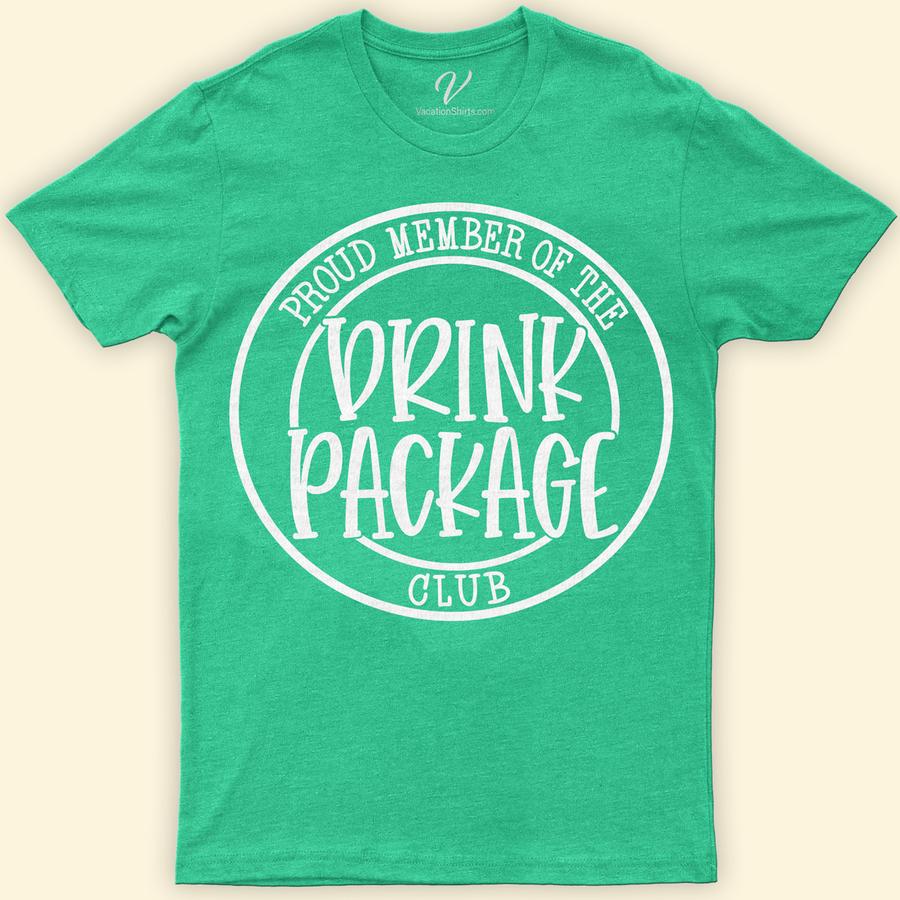 VacationShirts.com Exclusive 'Proud Member of the Drink Package Club' Casual Tee Boozy Cruise Vacation Shirts Dive into your cruise vacation with VacationShirts.com's Exclusive 'Proud Member of the Drink Package Club' Casual Tee! Perfect for cruisers, this funny, nautical-themed tee is your ticket to showcasing your love for the high seas and drink packages. Crafted for comfort, it's the ultimate in cruise ship casual wear and beach vacation clothing. Stand out and express your fun side with this exclusive cruise apparel!