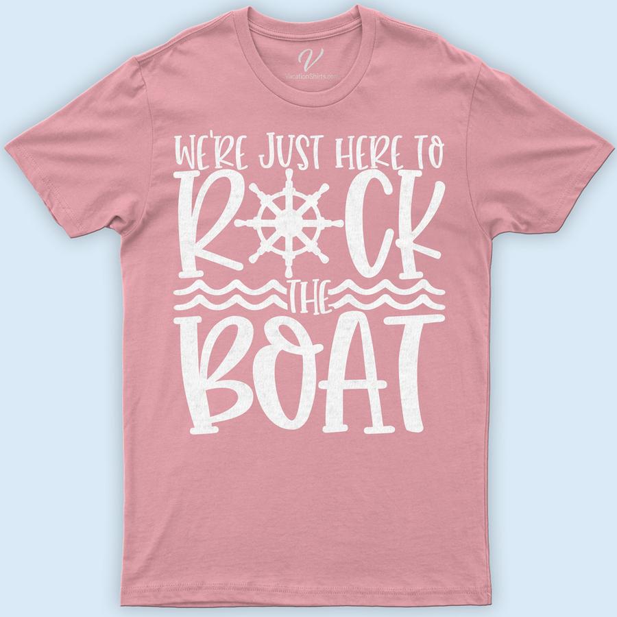 Nautical Fun 'Rock the Boat' Graphic Tee for Seaside Adventures Funny Cruise Vacation Shirts "Rock the Boat' Graphic Tee, a Nautical Fun Apparel essential, brings the spirit of Seaside Adventures to life. This Marine Themed Tee, perfect for Ocean Adventures and Beach Vacations, is a must-have in your Nautical Graphic Tees collection.