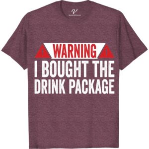 Ultimate Vacation Tee: 'Drink Package' Shirt - Get Yours Now! Boozy Cruise Shirts Get ready for your next getaway with our Ultimate Vacation Tee! Perfect for sipping cocktails on a beach vacation or cruising the high seas, our Drink Package Shirt is a must-have travel t-shirt. Grab yours now and make a splash in the best vacation apparel!