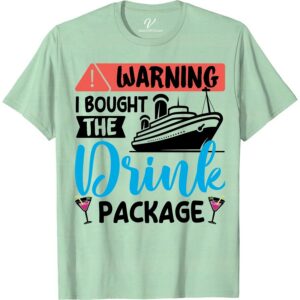 Fun Warning Drink Package Tee - Perfect Vacation Shirt! Boozy Cruise Shirts Get ready to party in paradise with our Fun Warning Drink Package Tee! This perfect vacation shirt is a must-have for your beach party wardrobe. Whether you're cruising or lounging on a tropical island, this summer vacation apparel is the ultimate travel t-shirt.