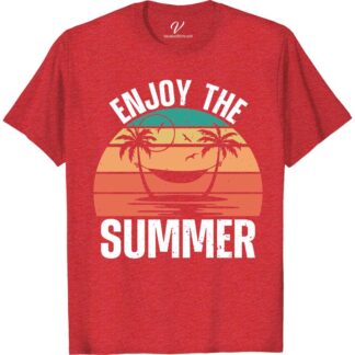 Tropical Sunset Hammock Tee - Summer Vacation Shirt Summer Shirts Relax in style with our Tropical Sunset Hammock Tee - the perfect summer vacation shirt. With its vibrant sunset tee design and palm tree shirt accents, it's the ultimate tropical vacation apparel for your island getaway. Don't just dream of a beach shirt, live it!