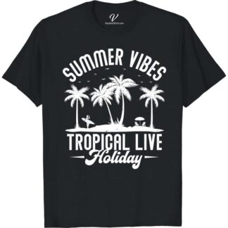 Summer Vibes Tropical Tee - Live the Holiday Dream Summer Shirts Step into paradise with our Summer Vibes Tropical Tee! Perfect as a beach vacation shirt or island vacation shirt, this holiday dream top will have you living the summer vacation dream. Embrace the tropical paradise t-shirt and make every day feel like a vacation dream!