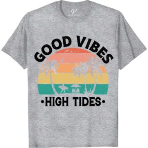 Good Vibes High Tides - Tropical Tee for Vacay Fun | VacationShirts Beach Vacation Shirts Embrace the island life with our Good Vibes T-Shirt! Perfect for beachwear and summer fashion, this tropical tee is a must-have for vacay fun. Made for relaxation wear, our ocean-themed top is your go-to travel tee for unforgettable memories under the sun.
