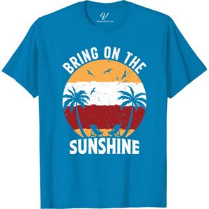 Bring On The Sunshine Tee - Tropical Vibes Vacation Shirt Summer Shirts Get ready to soak up the sun in style with our Bring On The Sunshine Tee - the perfect tropical vacation shirt for your next beach getaway. With its vibrant palm tree design and tropical vibes, this summer vacation tee is a must-have for any island retreat.