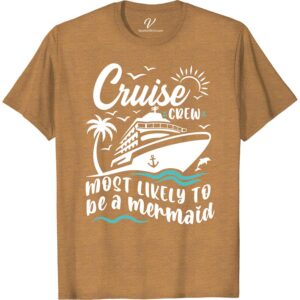 Cruise Crew Mermaid Tee - Perfect Vacation Shirt Most Likely To Cruise Crew Set sail in style with our Cruise Crew Mermaid Tee - the ultimate vacation shirt for mermaid lovers. Made from comfortable cruise apparel, this mermaid t-shirt adds a splash of fun to your cruise wear. Get yours today and make a splash on your next vacation!