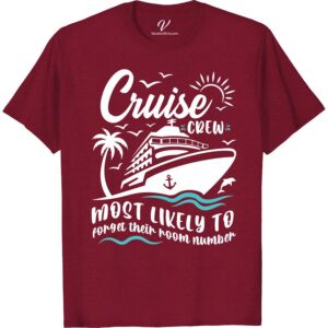 Cruise Crew Forgetful Tee - Fun Vacation Shirt Most Likely To Cruise Crew Set sail in style with our Cruise Crew Forgetful Tee! This fun vacation shirt is perfect for your tropical vacation t-shirt collection. Whether you're on a cruise ship, beach, or family vacation, this group cruise t-shirt is a must-have piece of cruise apparel. Don't forget to pack it!