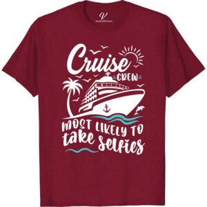 Cruise Crew Selfie Queen Tee - Perfect Vacation Shirt! Most Likely To Cruise Crew Get ready to set sail in style with our Cruise Crew Selfie Queen Tee - the ultimate vacation shirt! Perfect for cruise wear, this cruise vacation apparel will have you looking fabulous in all your cruise ship fashion selfies. Grab your cruise attire and strike a pose!
