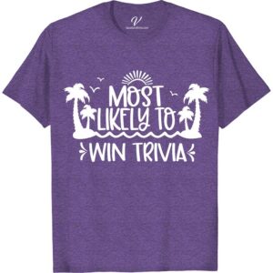 Trivia Champ Tee - Perfect for Vacation Fun | VacationShirts Most Likely To Beach Version Are you a trivia master who loves to travel? Show off your knowledge in style with our Trivia Champ Tee! Perfect for vacation fun, this travel trivia tee is a must-have for beach vacations, holiday getaways, and summer adventures. Get your tourist trivia t-shirt today and become the ultimate vacation trivia top!