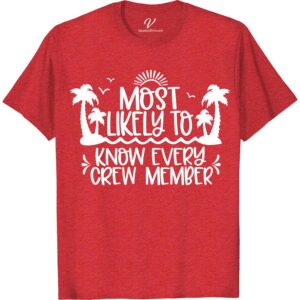 Tropical Crew Member Tee - VacationShirts.com Most Likely To Beach Version Get ready to set sail with our Tropical Crew T-Shirt! Perfect for any beach getaway, this vacation shirt is a must-have addition to your summer tees collection. Whether you're cruising or island hopping, this tropical vacation top is the ultimate in vacation clothing and holiday shirts.