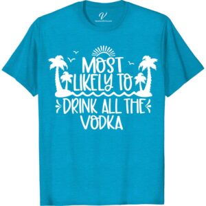 Fun Vodka Lover Tropical Tee - VacationShirts.com Exclusive Most Likely To Beach Version Get ready for your next beach getaway with our Fun Vodka Lover Tropical Tee! This vacation shirt exclusive to VacationShirts.com is perfect for vodka enthusiasts looking to add a tropical twist to their vacation apparel. Shop now for the ultimate summer vacation t-shirt!